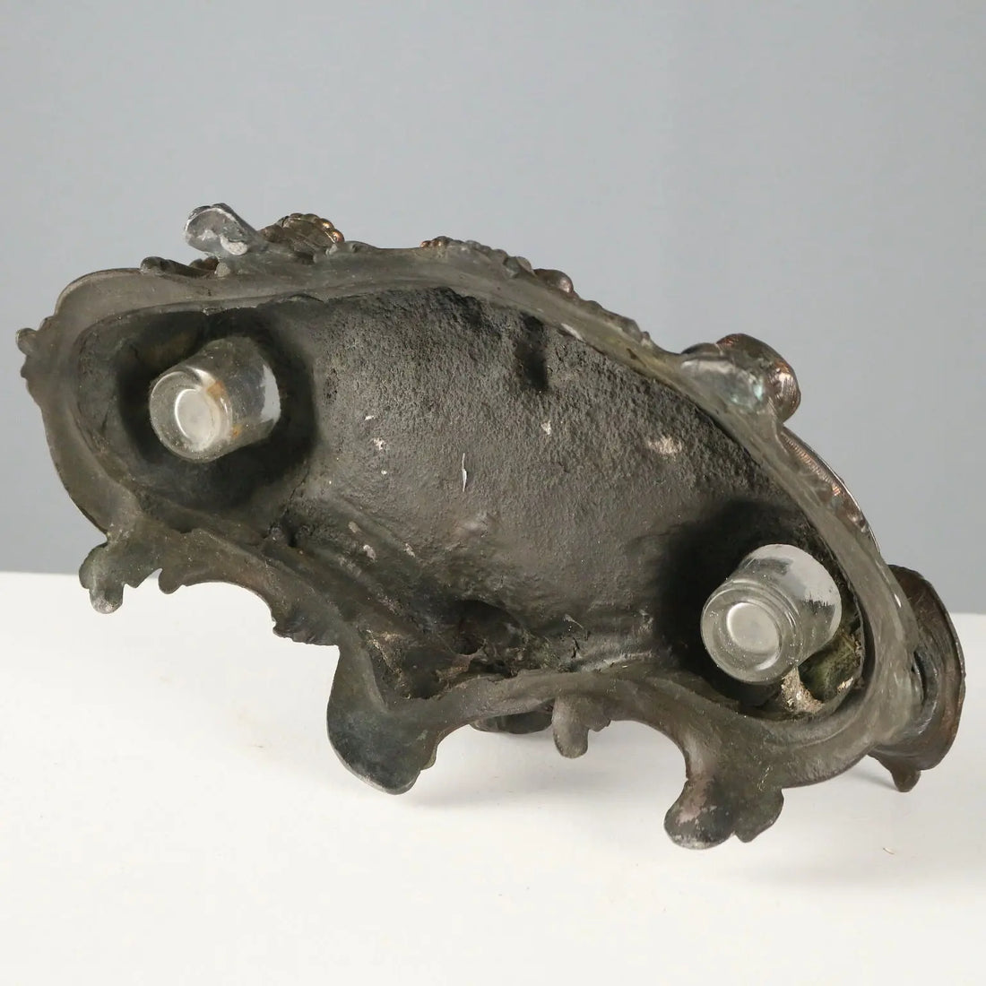 Antique Inkwell Bronze Plated Metal Europe XIX-XX Century