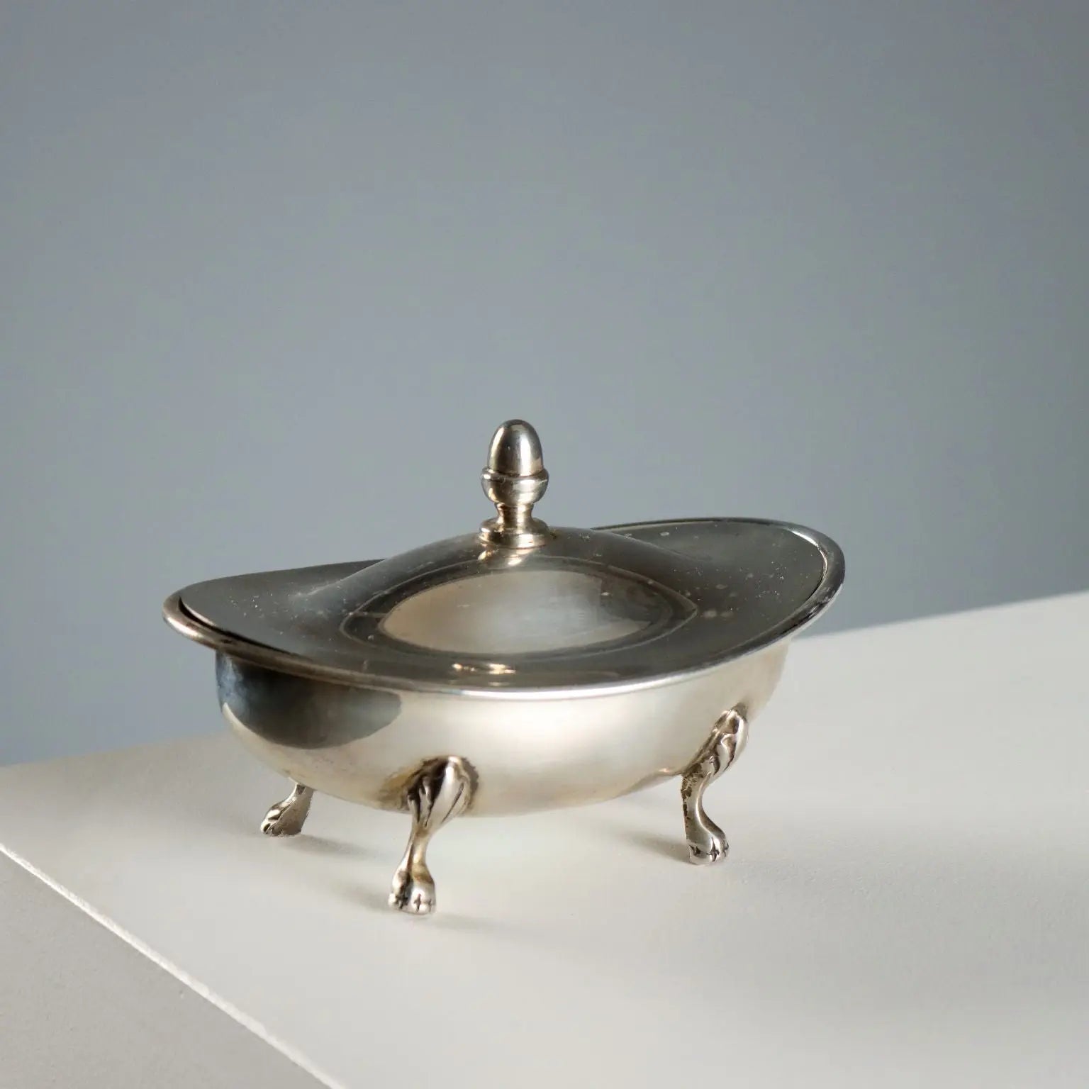 Antique Sugar Bowl Silver Macchia Giovanni Udine XX Century