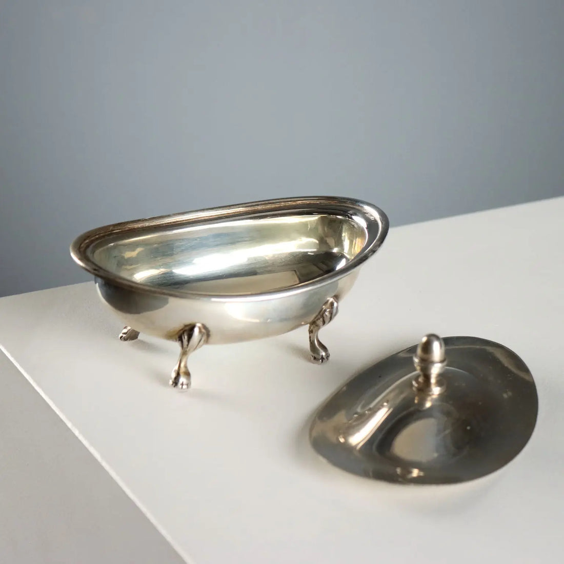 Antique Sugar Bowl Silver Macchia Giovanni Udine XX Century