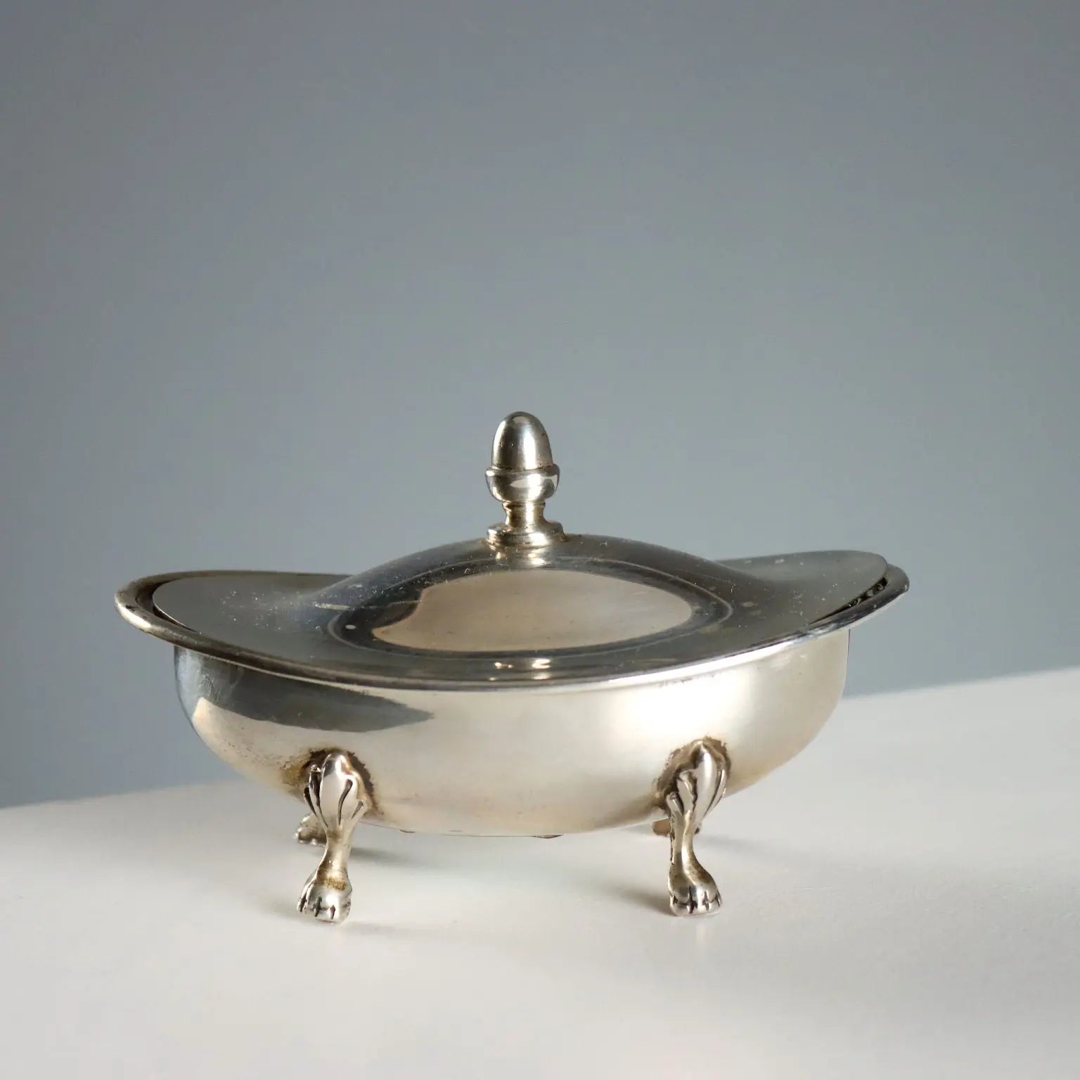 Antique Sugar Bowl Silver Macchia Giovanni Udine XX Century