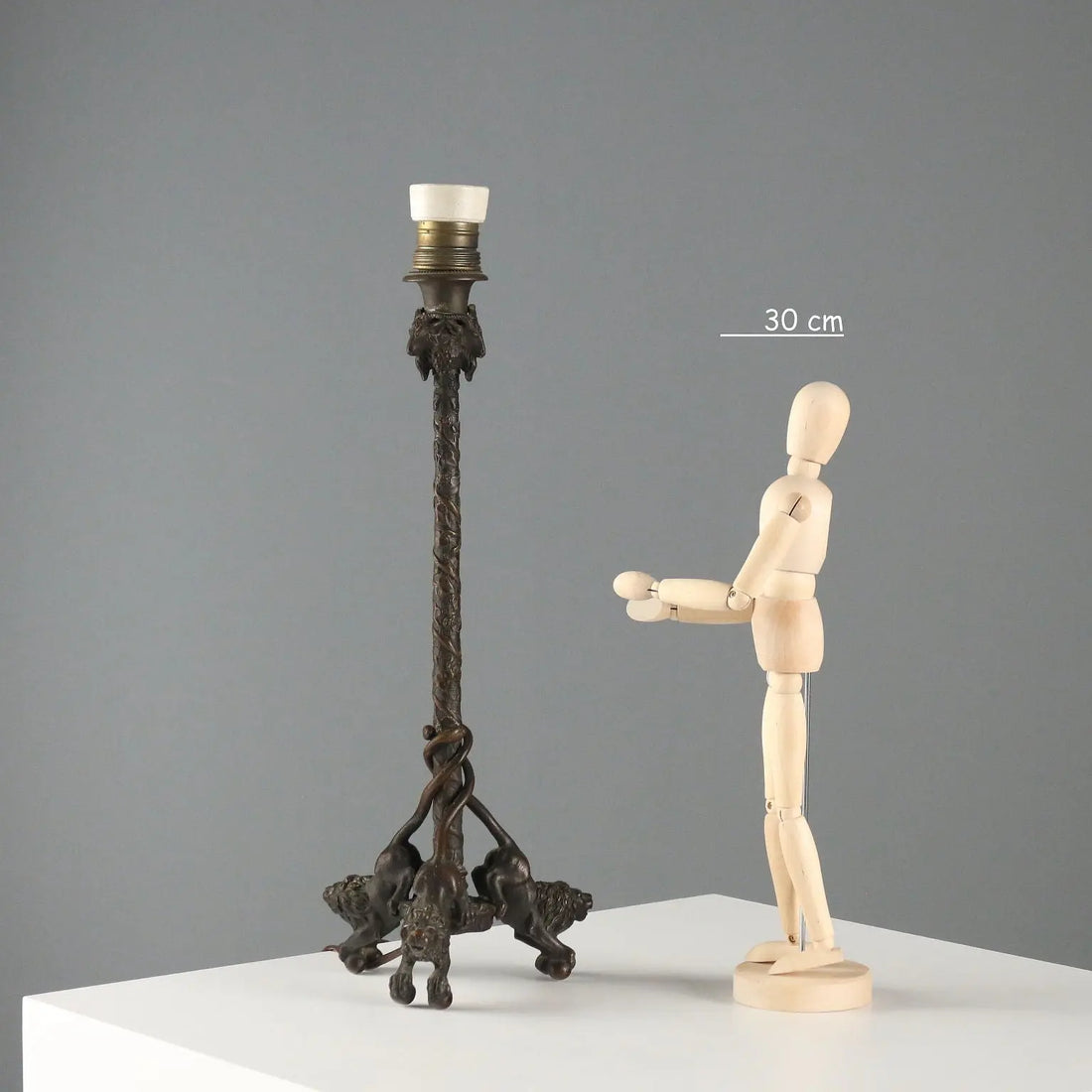 Antique Lamp Cristophe Frain Style Bronze Early XX Century