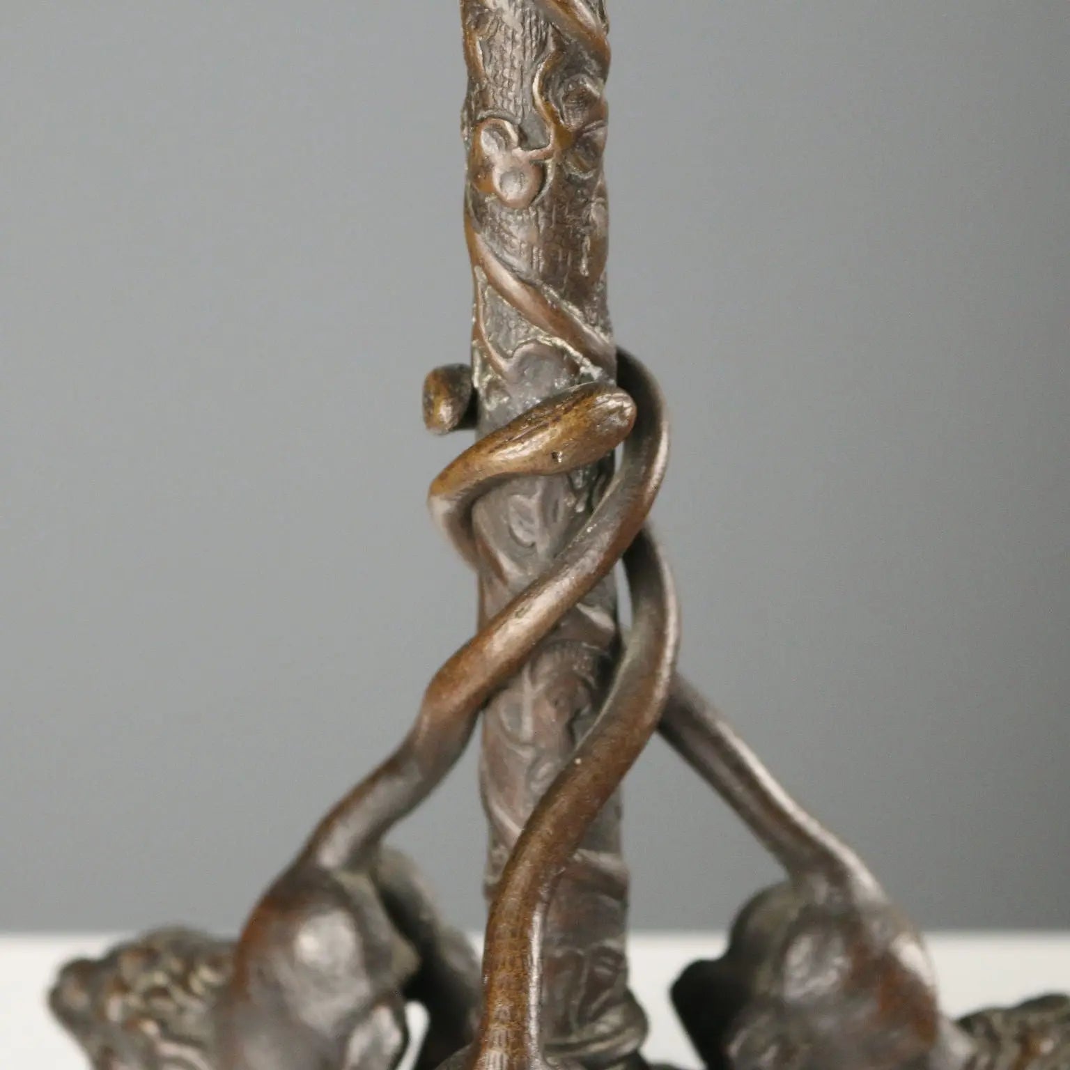 Antique Lamp Cristophe Frain Style Bronze Early XX Century