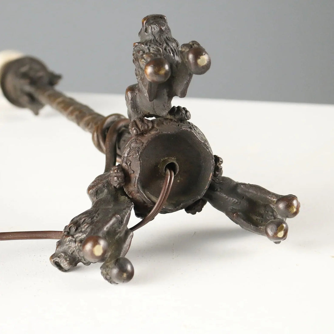 Antique Lamp Cristophe Frain Style Bronze Early XX Century