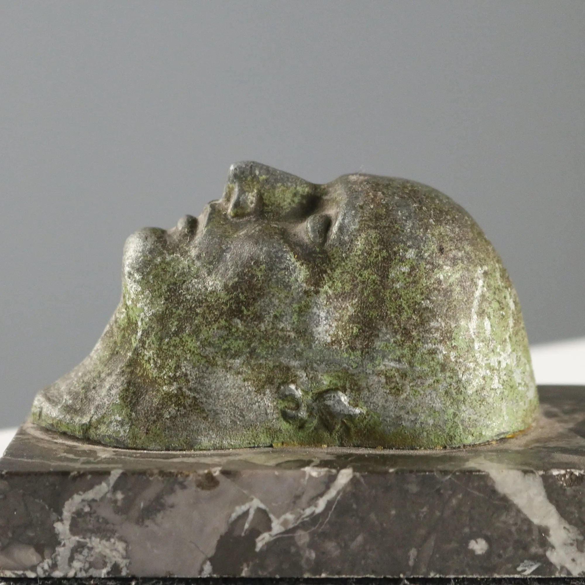 Antique Funerary Mask of Napoleon Bonaparte Metal XX Century