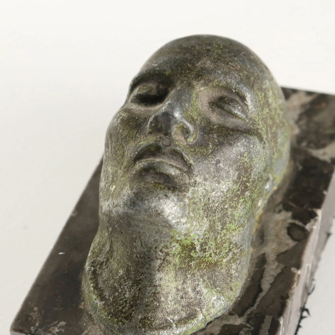 Antique Funerary Mask of Napoleon Bonaparte Metal XX Century