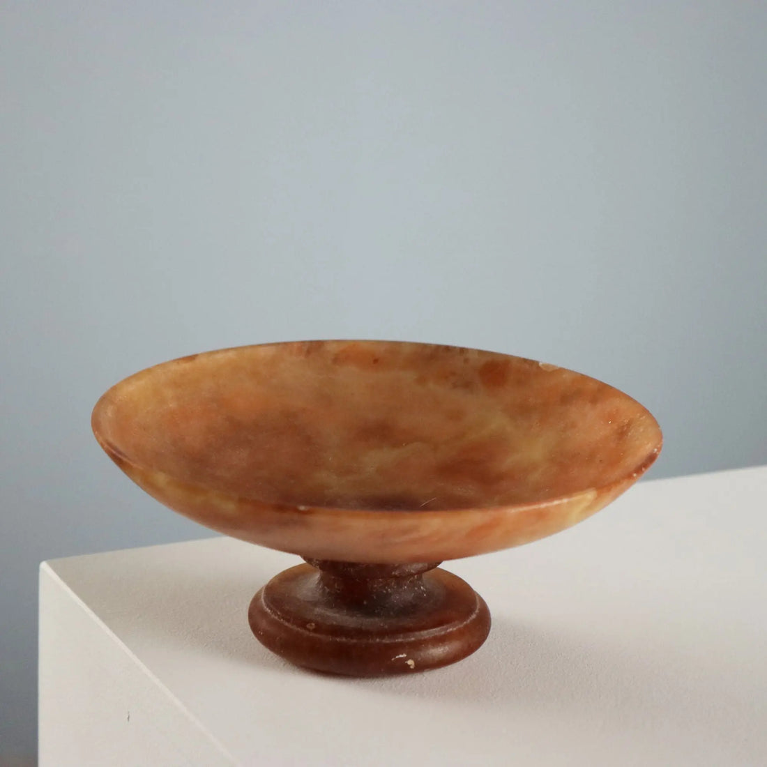 Antique Neoclassical Style Fruit Stand Alabaster Italy XX Century