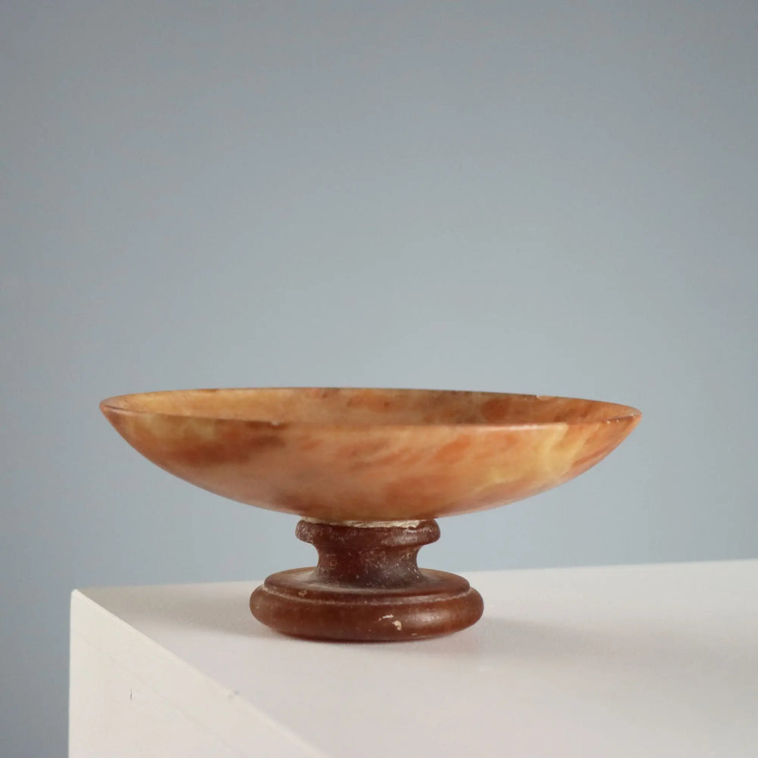 Antique Neoclassical Style Fruit Stand Alabaster Italy XX Century