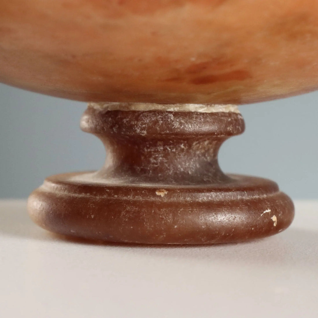 Antique Neoclassical Style Fruit Stand Alabaster Italy XX Century
