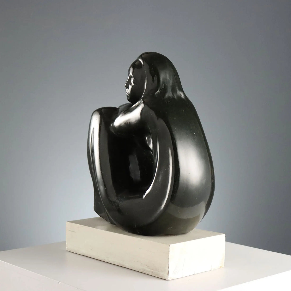 Modern Female Nude Marble Vittorio Gagliano Italy 1970s