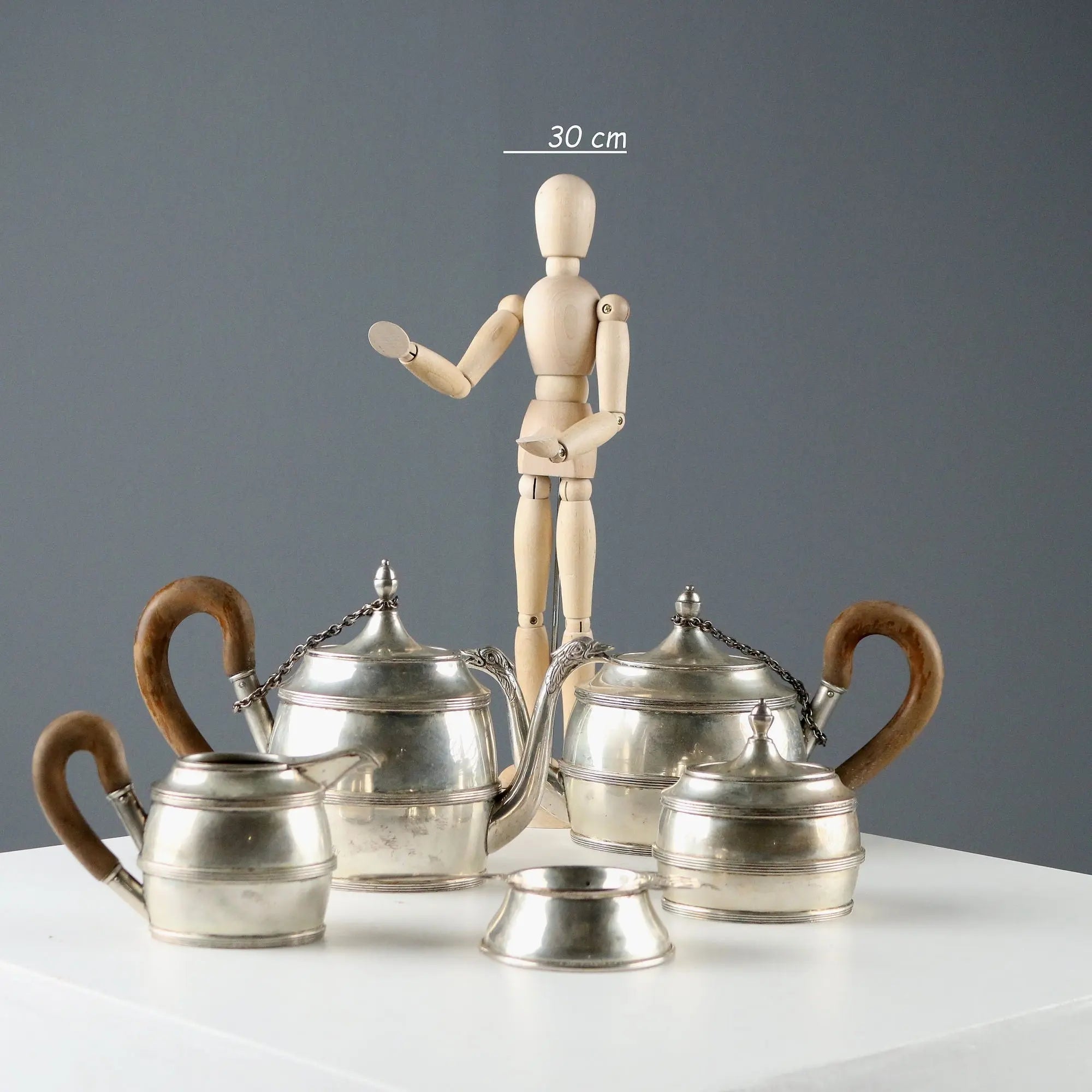 Antique Silver Plate Set Carlo Mozzoni Milan Italy XX Century