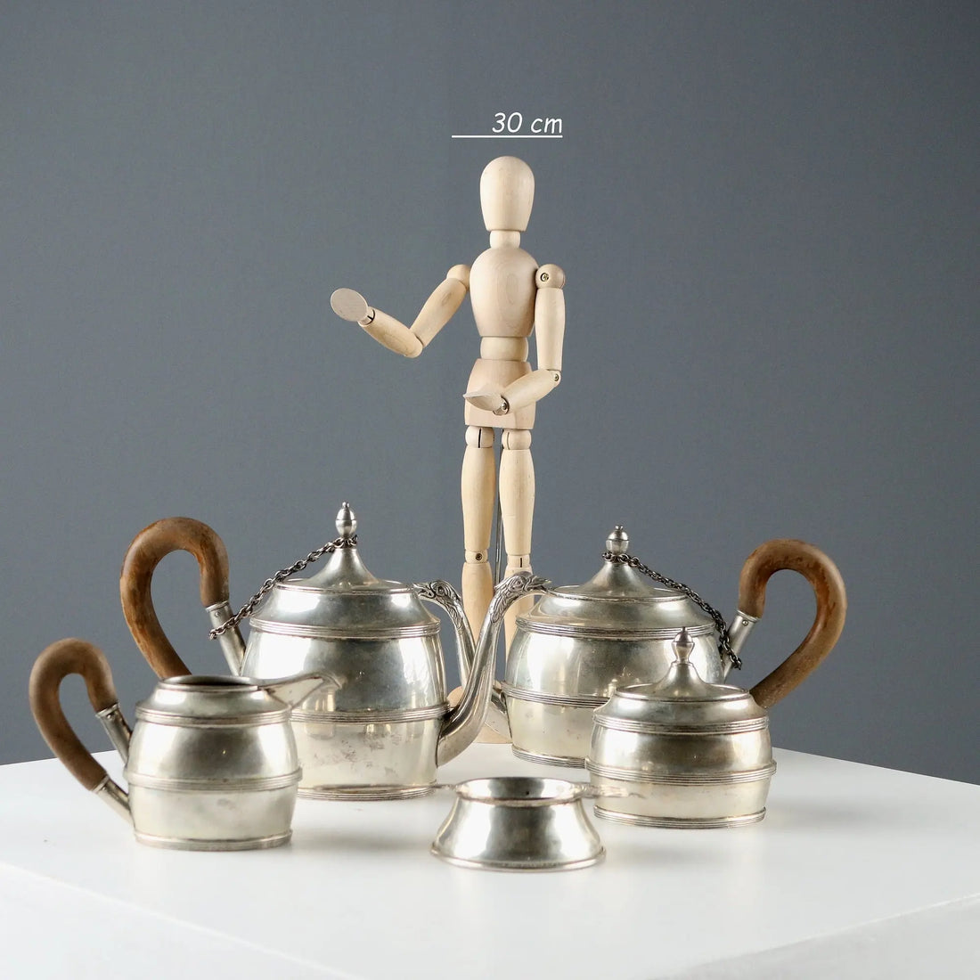 Antique Silver Plate Set Carlo Mozzoni Milan Italy XX Century
