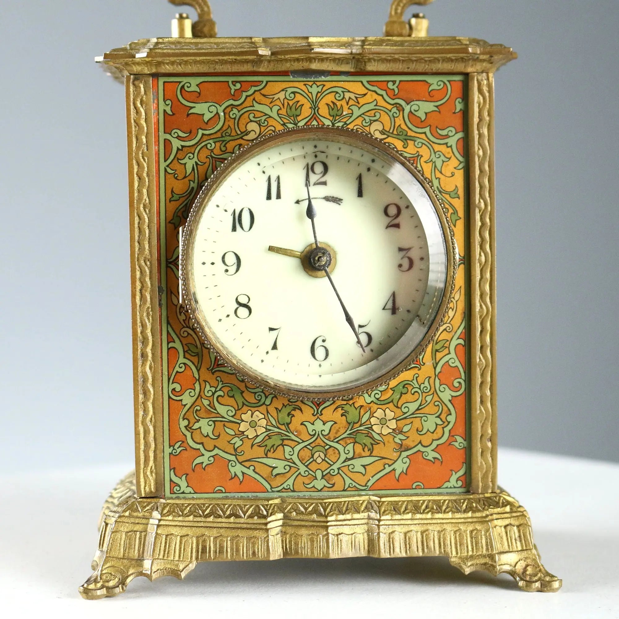 Small Antique Clock Bronze Art Nouveau Style XIX-XX Century