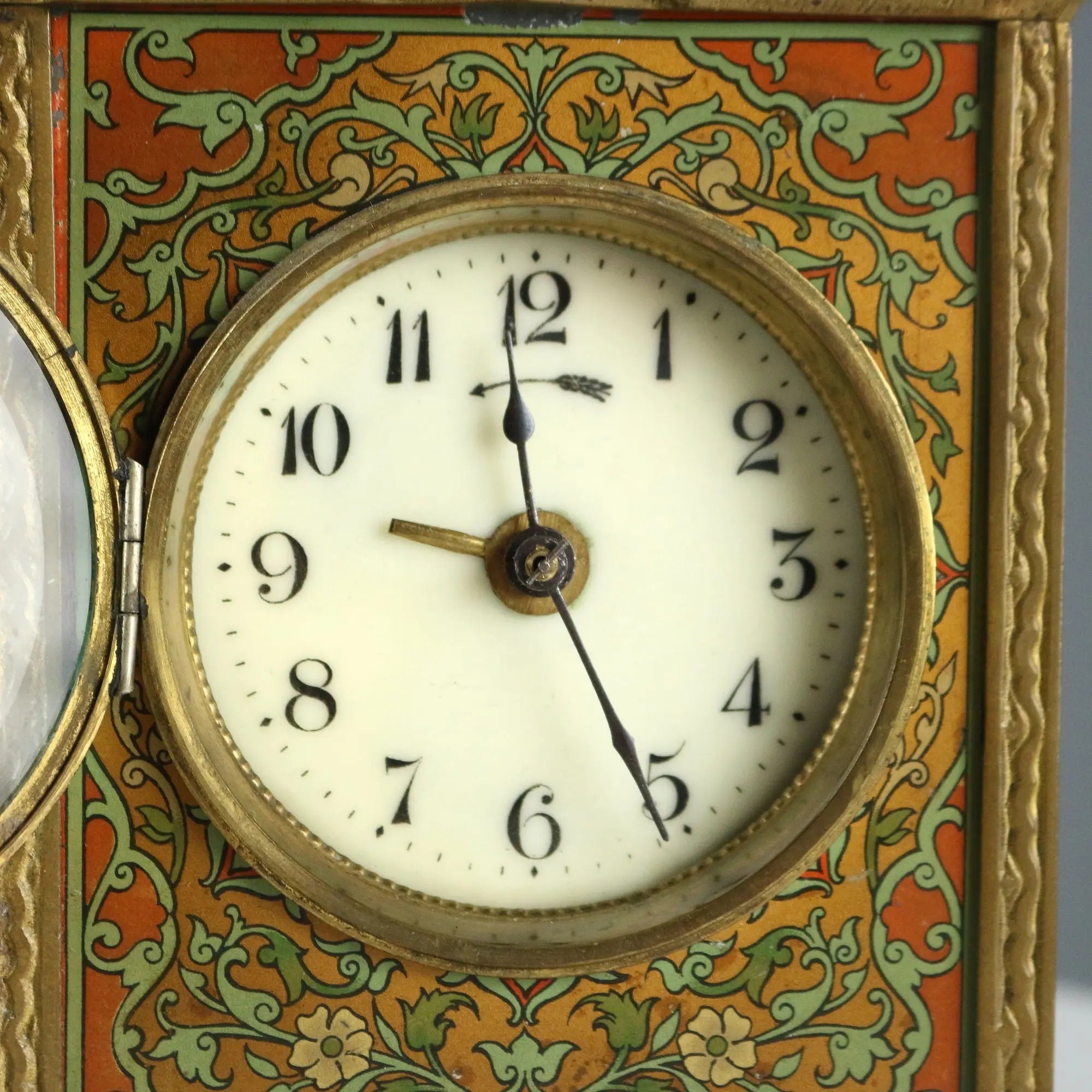 Small Antique Clock Bronze Art Nouveau Style XIX-XX Century