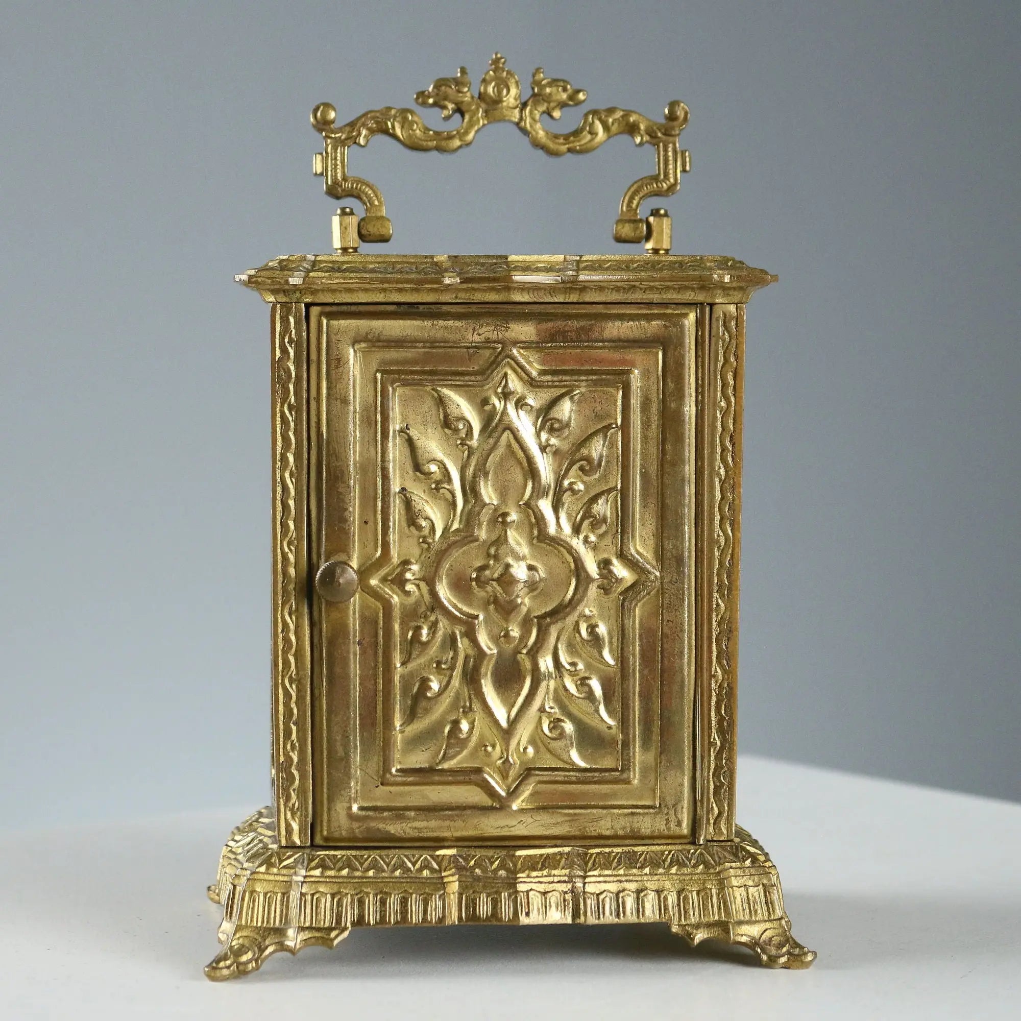 Small Antique Clock Bronze Art Nouveau Style XIX-XX Century