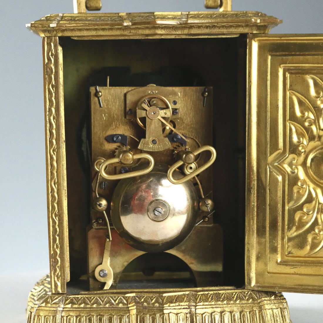 Small Antique Clock Bronze Art Nouveau Style XIX-XX Century