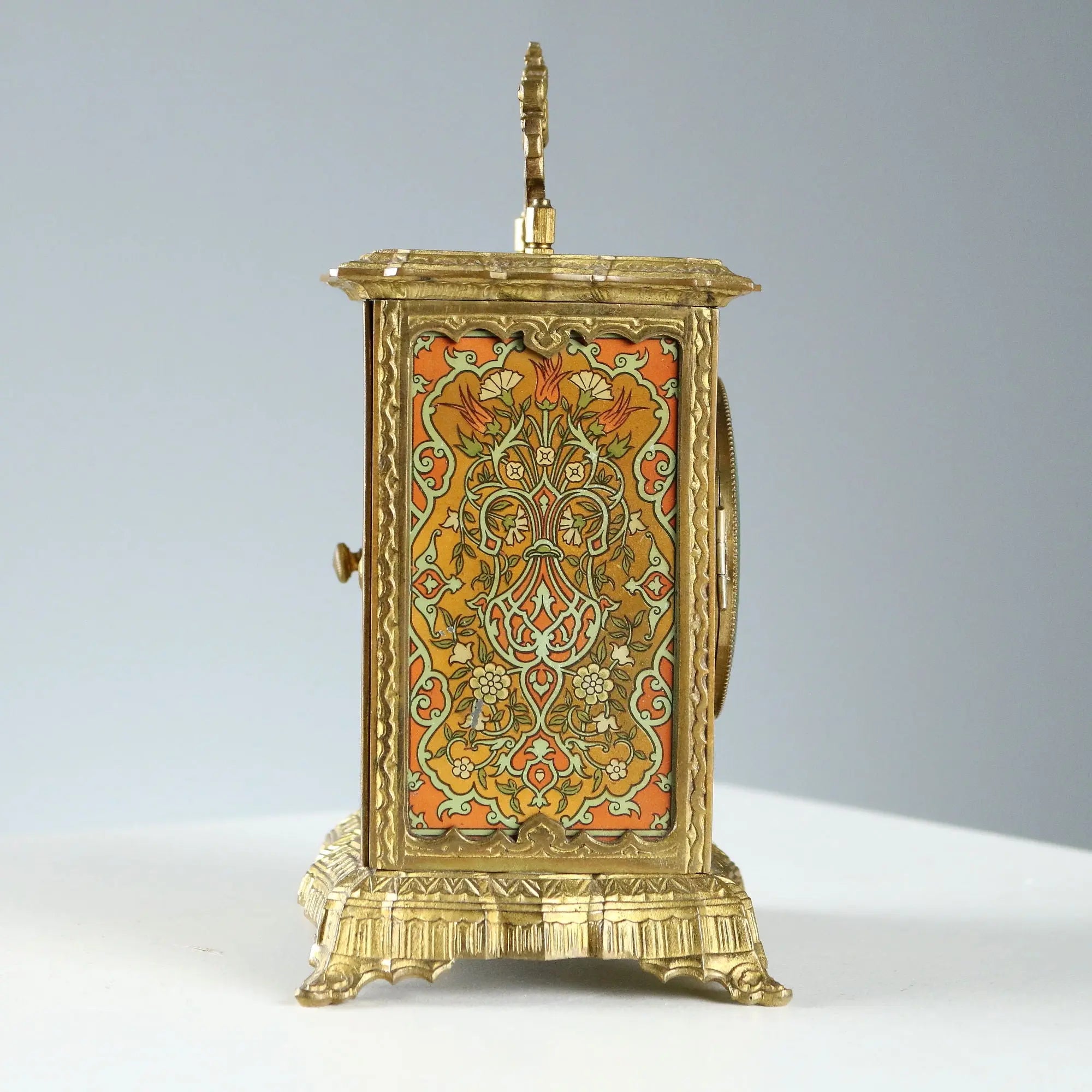 Small Antique Clock Bronze Art Nouveau Style XIX-XX Century