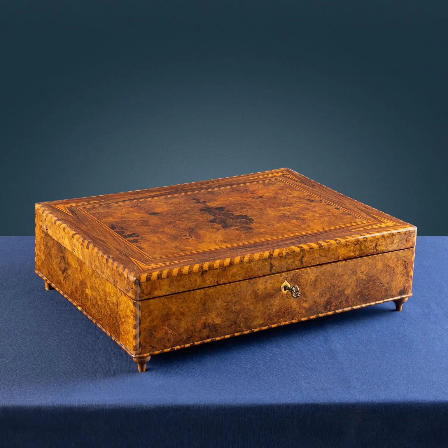 Antique Charles X Wood Sample Box Northern Italy XIX Century