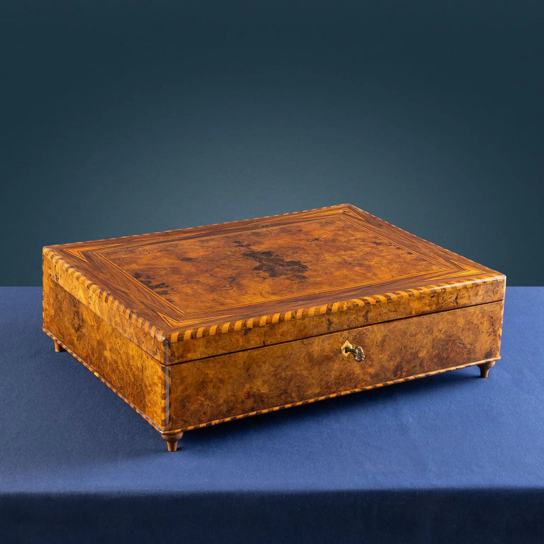 Antique Charles X Wood Sample Box Northern Italy XIX Century