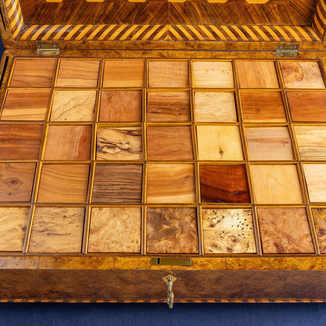 Antique Charles X Wood Sample Box Northern Italy XIX Century