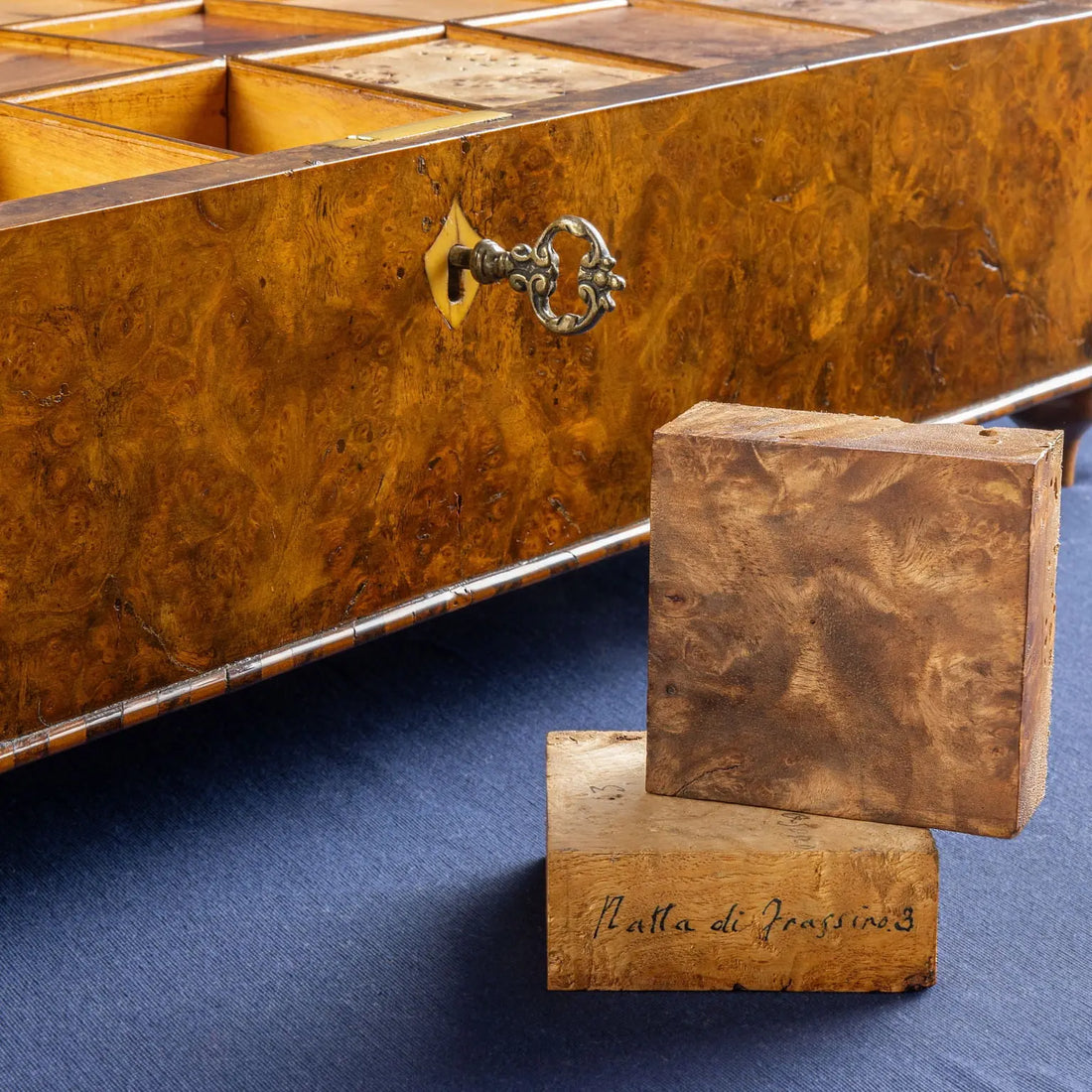 Antique Charles X Wood Sample Box Northern Italy XIX Century