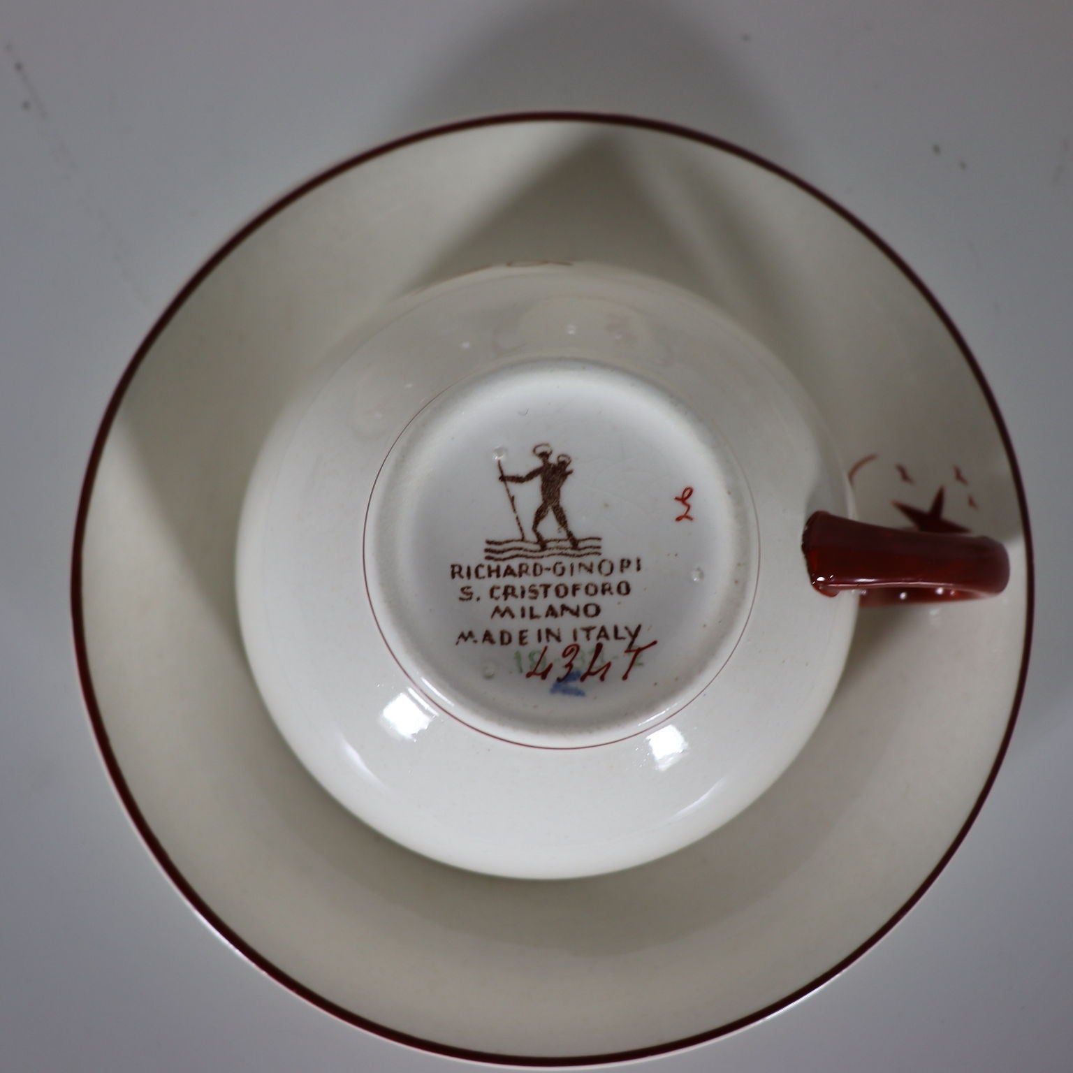 Servizio da tè Vintage Richard Ginori Milano Anni 30 Porcellana bianca