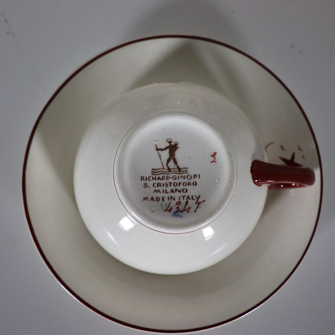 Servizio da tè Vintage Richard Ginori Milano Anni 30 Porcellana bianca