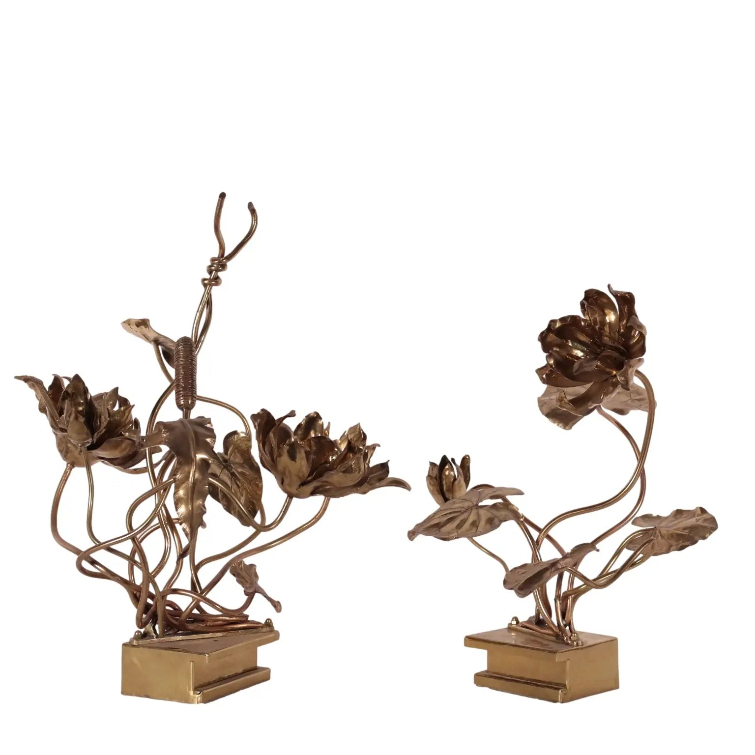 Pair of Sculptures Maison Jensen Style Brass France 1970s | Modernism | 