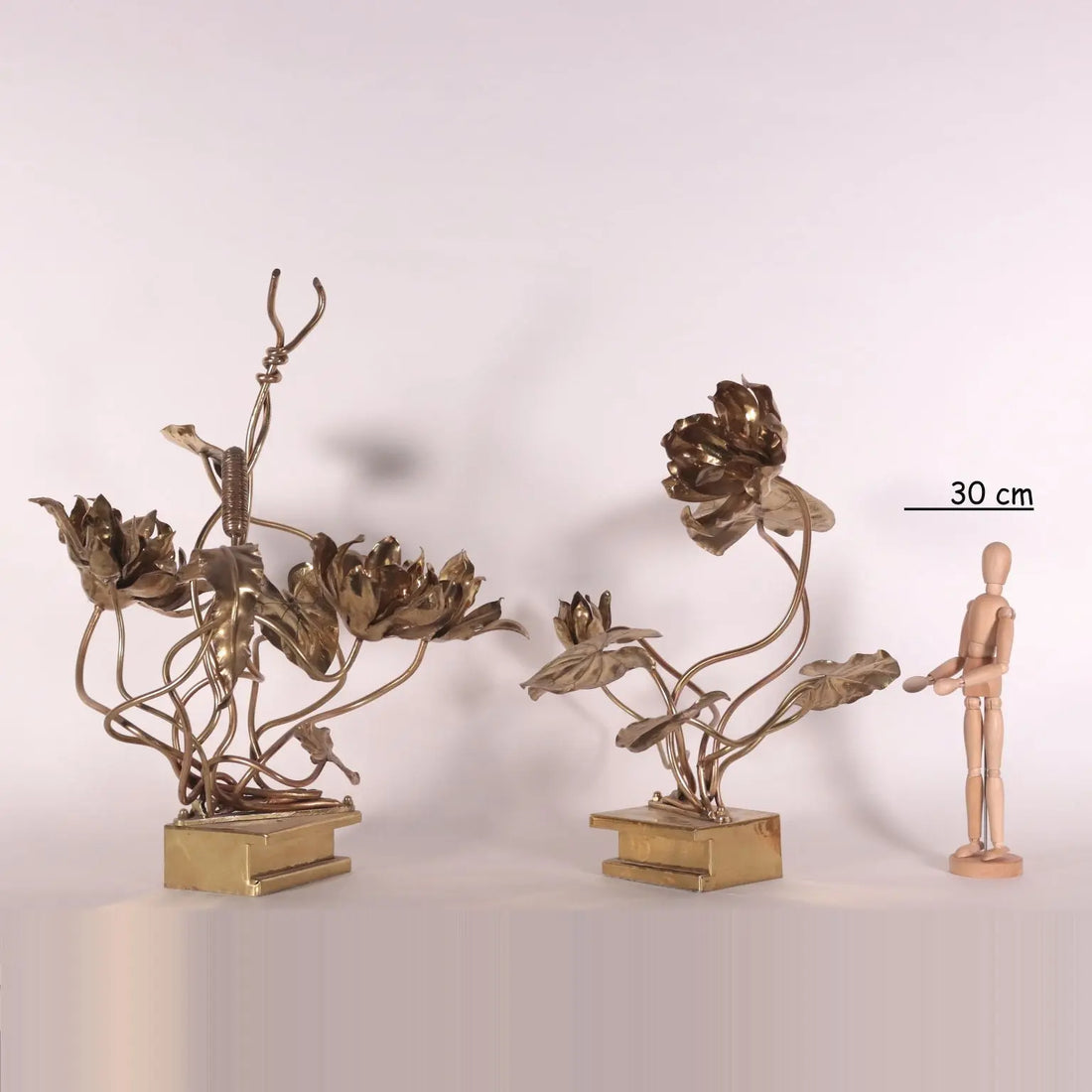 Pair of Sculptures Maison Jensen Style Brass France 1970s | Modernism | 
