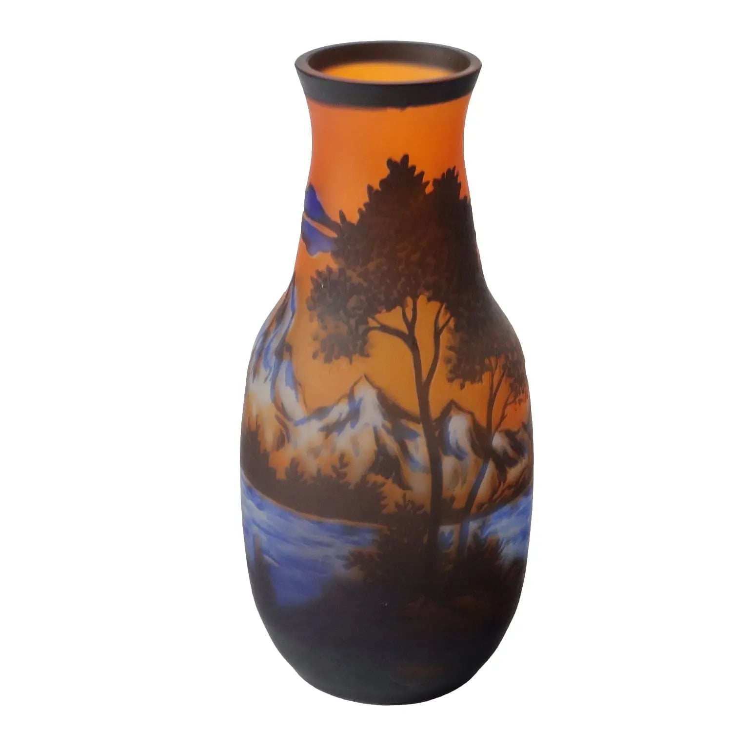 Vintage Vase Gallé Style '900 Multicoloured Glass Decorative - France, XX Century | Modernism | 