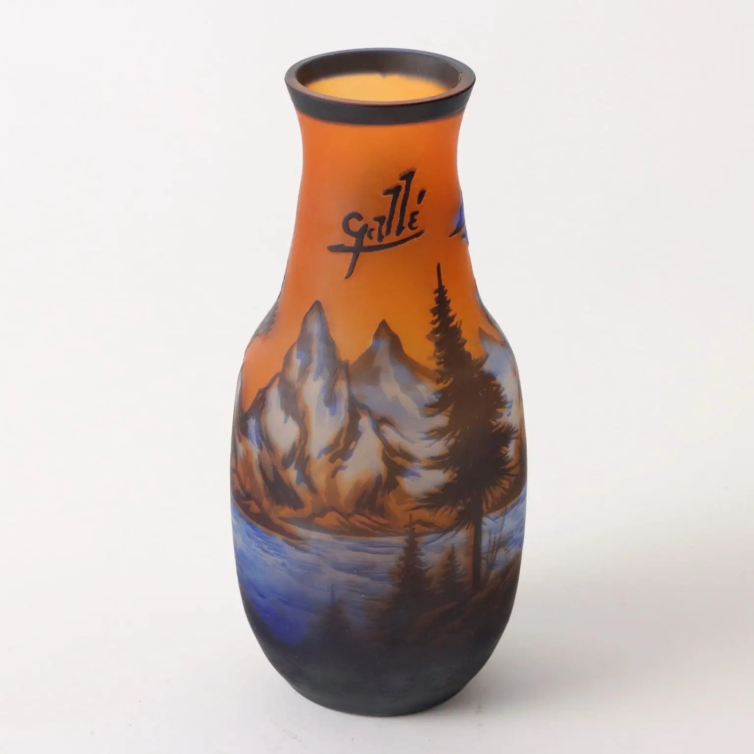 Vintage Vase Gallé Style '900 Multicoloured Glass Decorative - France, XX Century | Modernism | 