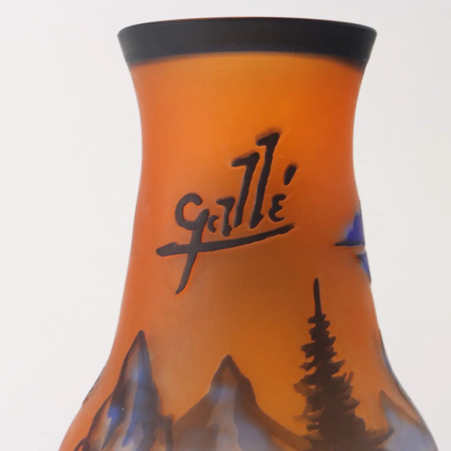 Vintage Vase Gallé Style '900 Multicoloured Glass Decorative - France, XX Century | Modernism | 