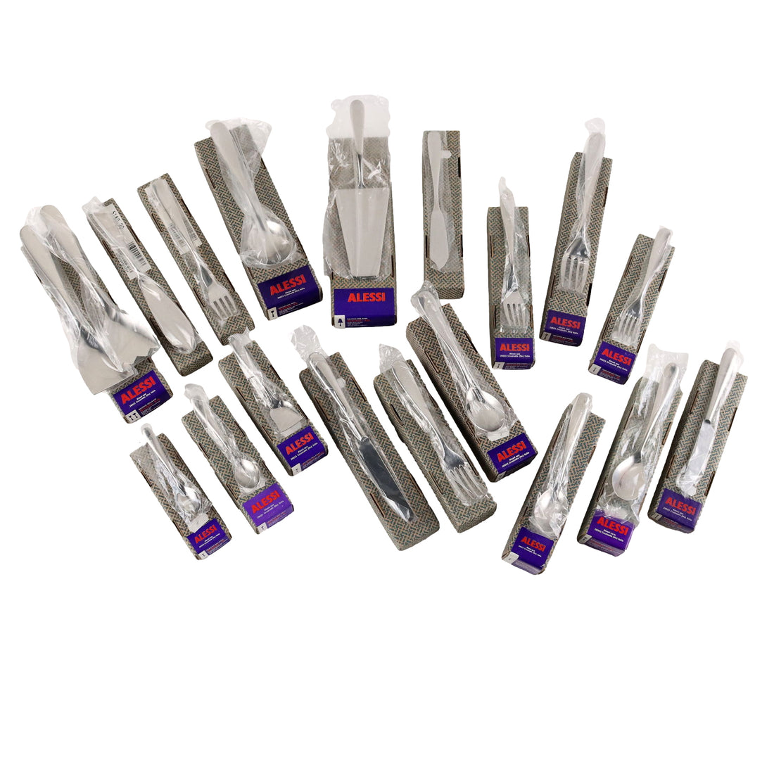 Vintage Alessi Cutlery Set for 8 People Steel Sottsass Italy 1980s - Italy, 1980s | Modernism  