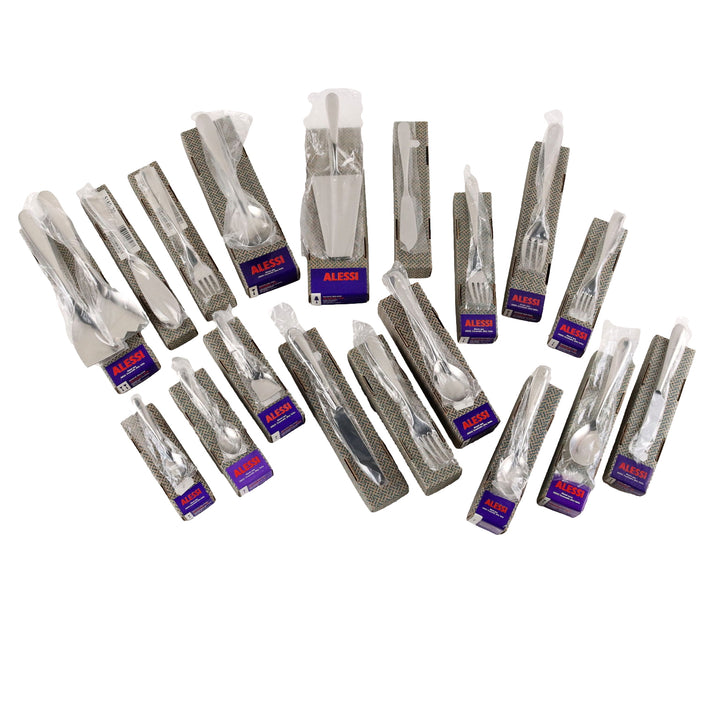 Vintage Alessi Cutlery Set for 8 People Steel Sottsass Italy 1980s - Italy, 1980s | Modernism  