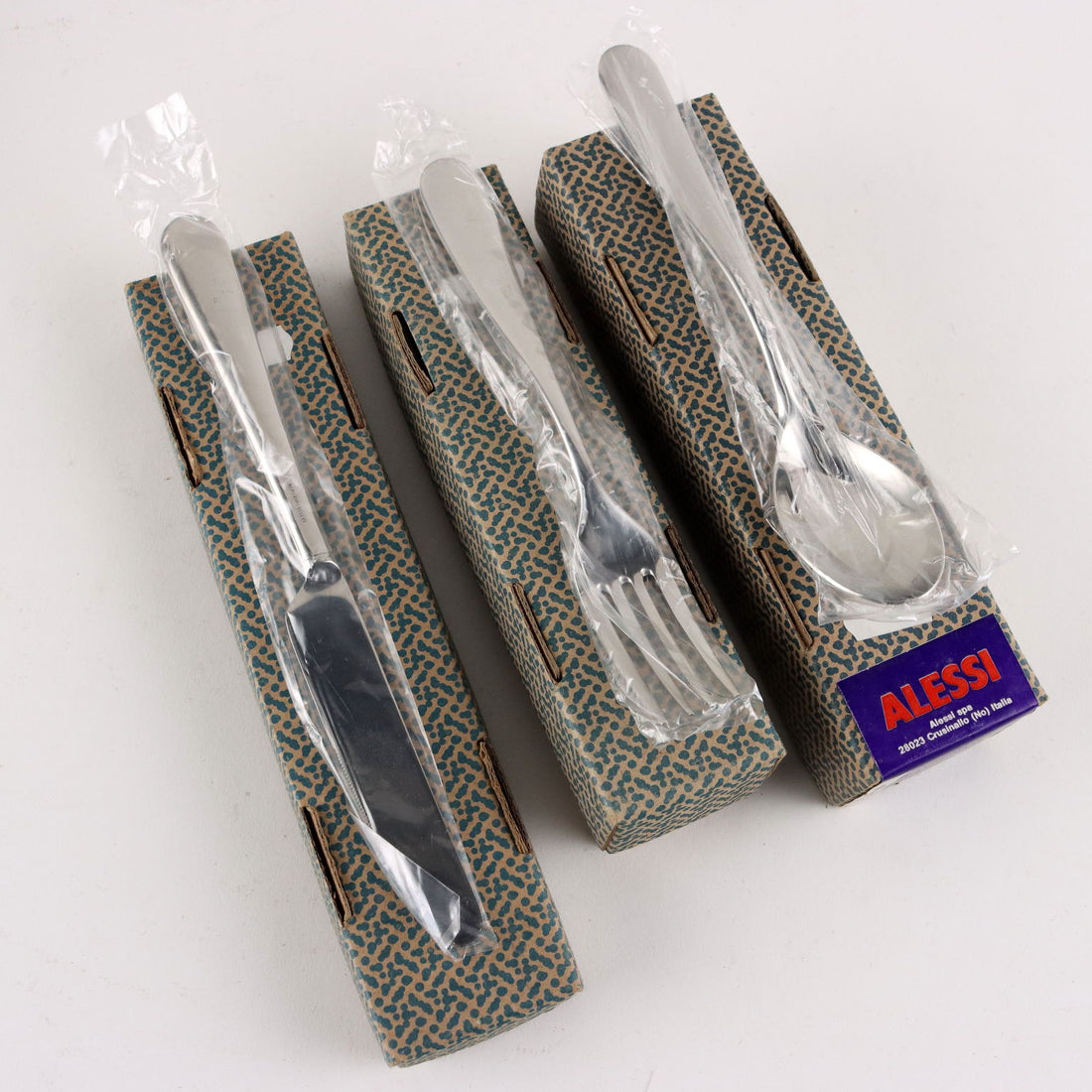 Vintage Alessi Cutlery Set for 8 People Steel Sottsass Italy 1980s - Italy, 1980s | Modernism  