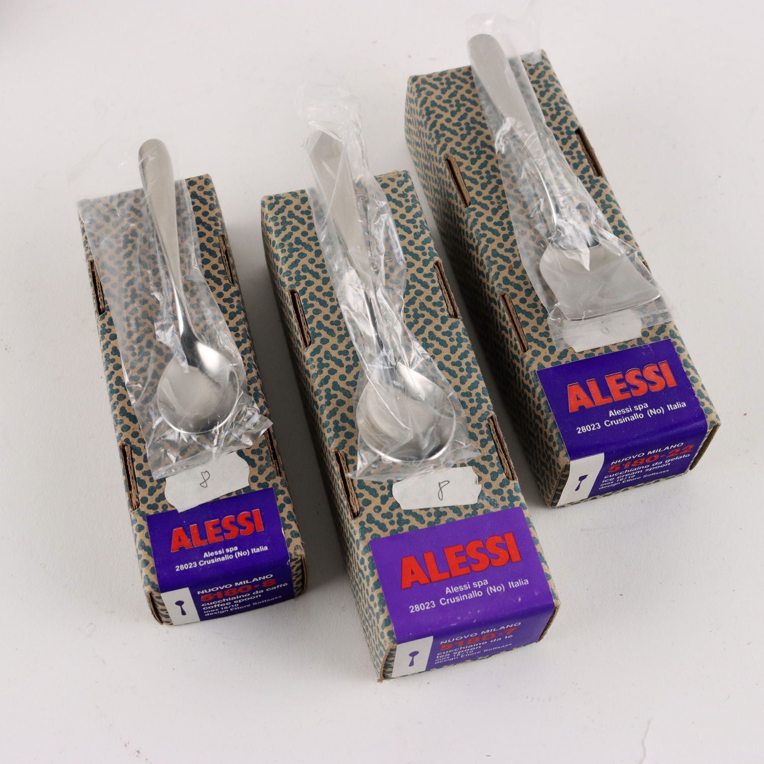 Vintage Alessi Cutlery Set for 8 People Steel Sottsass Italy 1980s - Italy, 1980s | Modernism  
