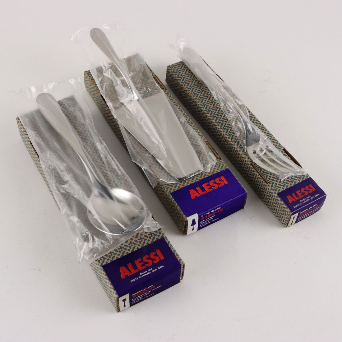 Vintage Alessi Cutlery Set for 8 People Steel Sottsass Italy 1980s - Italy, 1980s | Modernism  