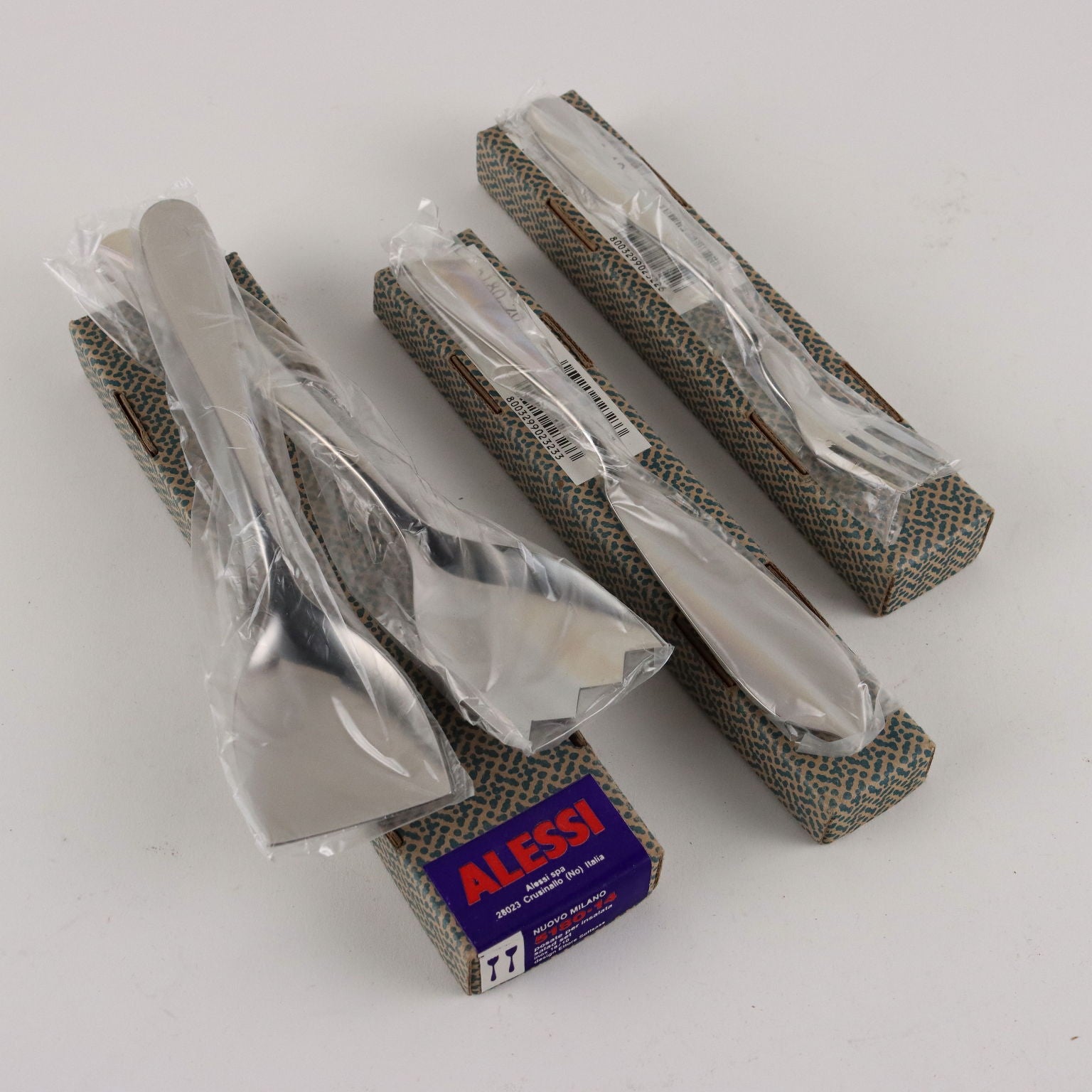 Vintage Alessi Cutlery Set for 8 People Steel Sottsass Italy 1980s - Italy, 1980s | Modernism  