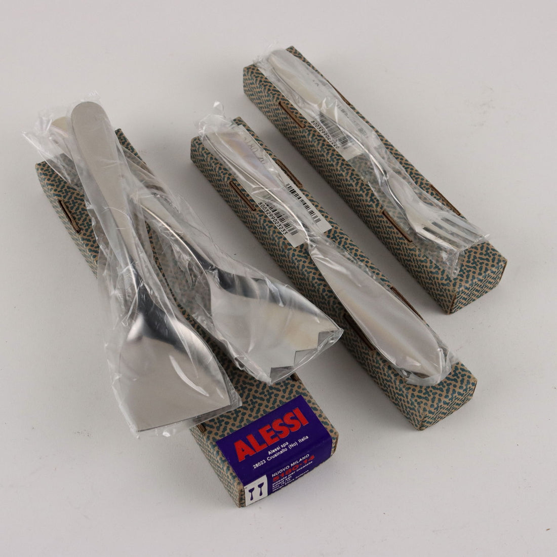 Vintage Alessi Cutlery Set for 8 People Steel Sottsass Italy 1980s - Italy, 1980s | Modernism  