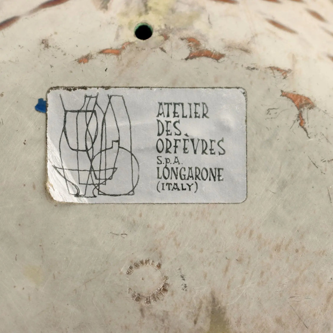 Vintage 1960s Plate by M. Pinton Silvered Copper Italy - Italy, 1960s | Modernism | 
