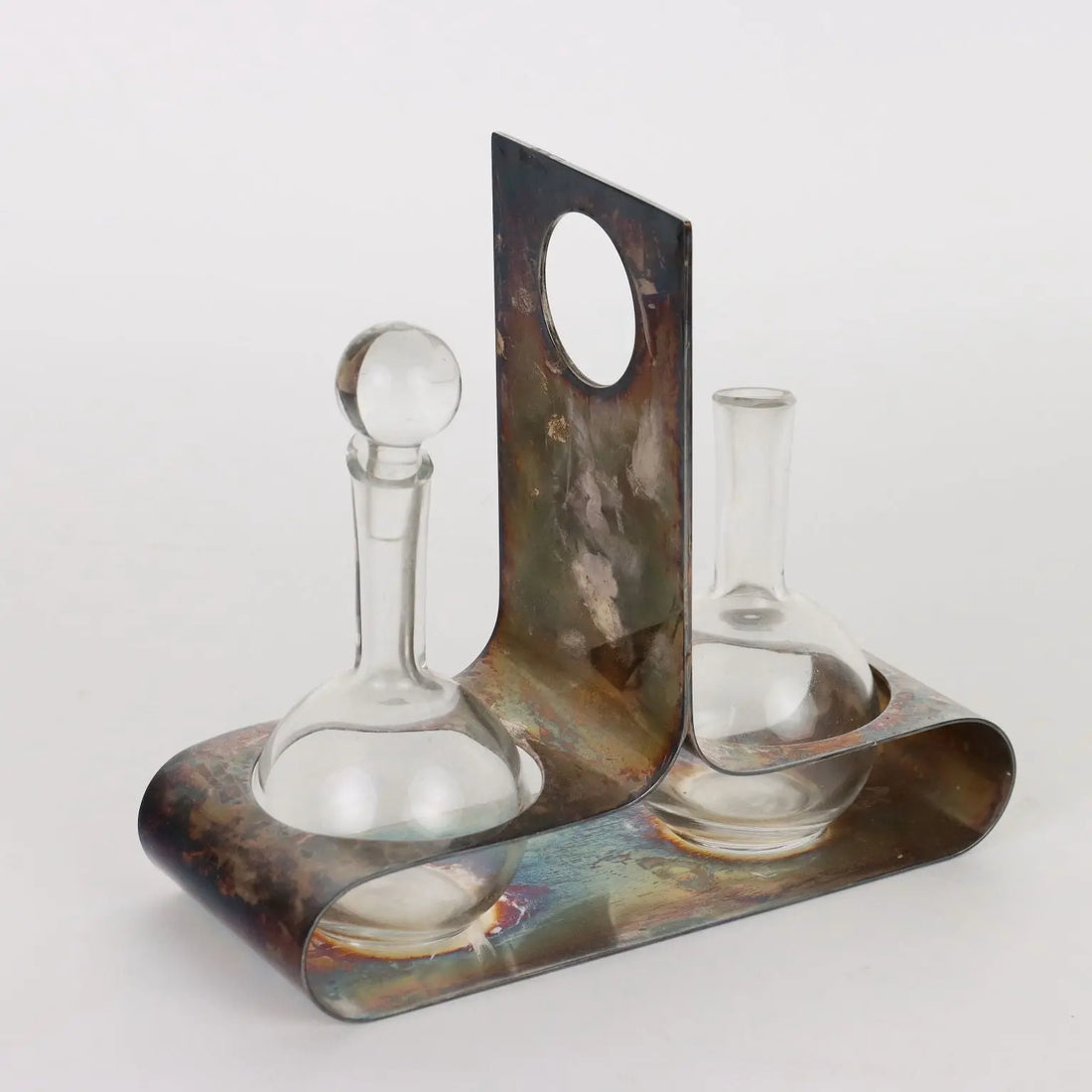 Vintage 1960s Serving Set Lino Sabattini Silvered Metal - Italy, 1960s-70s | Modernism | 