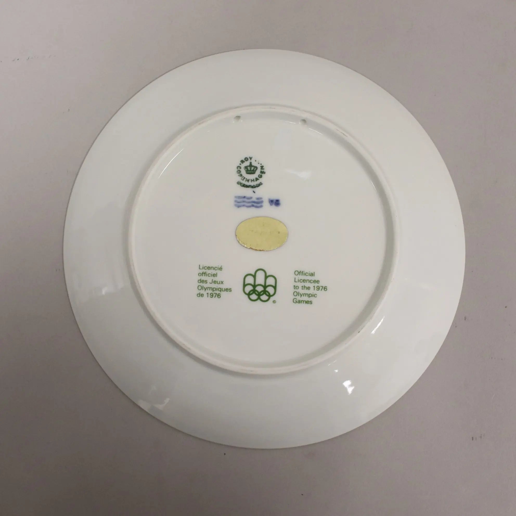 Royal Copenaghen Plate XXI Olympic Games Montréal 1976 - Cobalt Blue Porcelain | Modernism | 