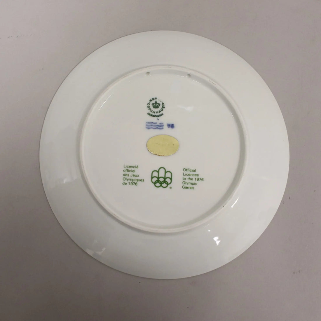 Royal Copenaghen Plate XXI Olympic Games Montréal 1976 - Cobalt Blue Porcelain | Modernism | 