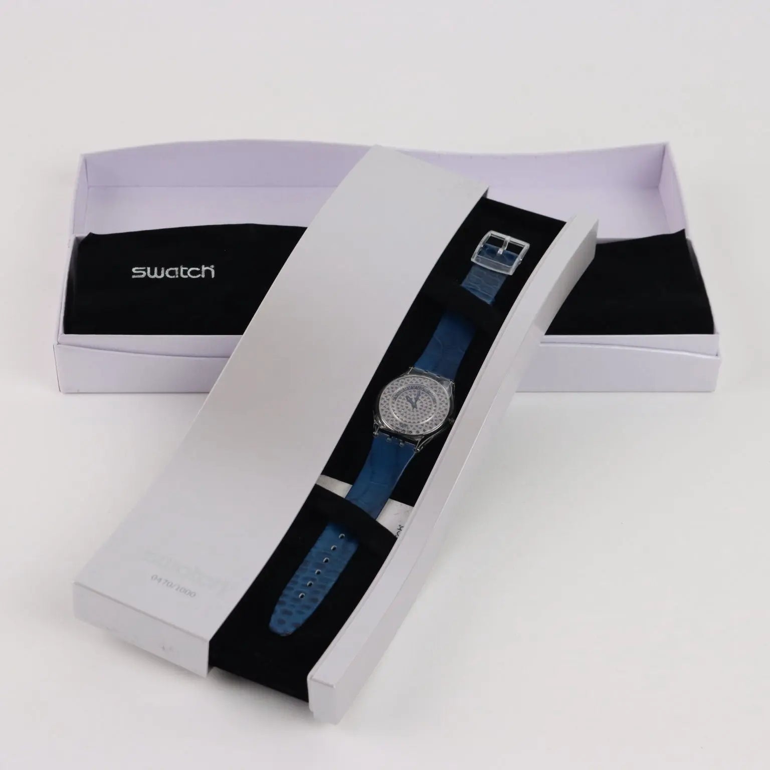 Swatch Skin Blu Lustrous Bliss SFZ111 Vintage Switzerland 2005 - Switzerland, 2005 | Modernism | 