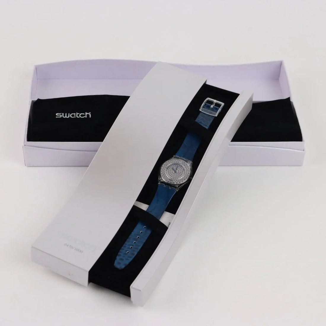 Swatch Skin Blu Lustrous Bliss SFZ111 Vintage Switzerland 2005 - Switzerland, 2005 | Modernism | 