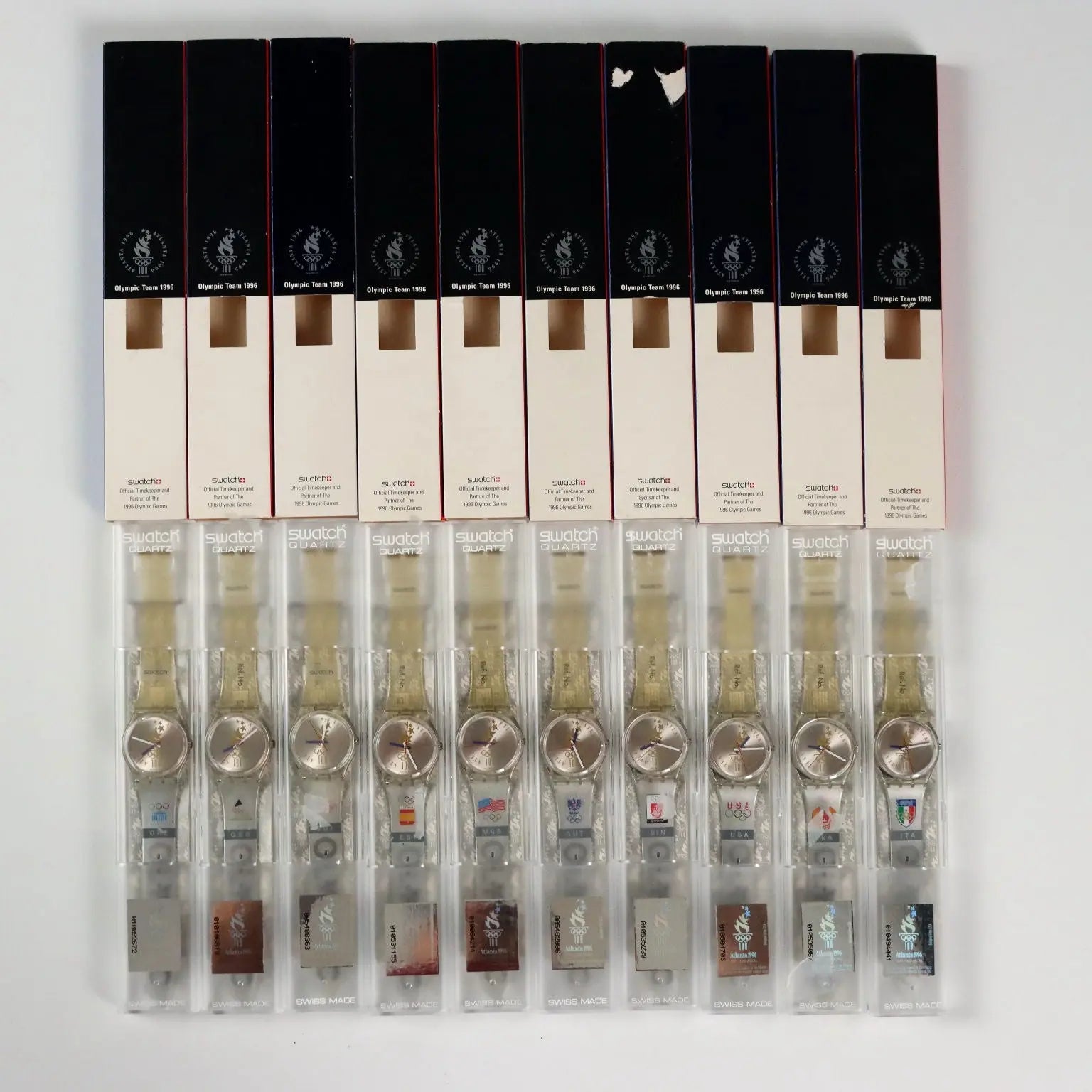 Swatch Olympic Team GZ 150 Various Models Vintage Switzerland 1996 - Switzerland, 1996 | Modernism | 