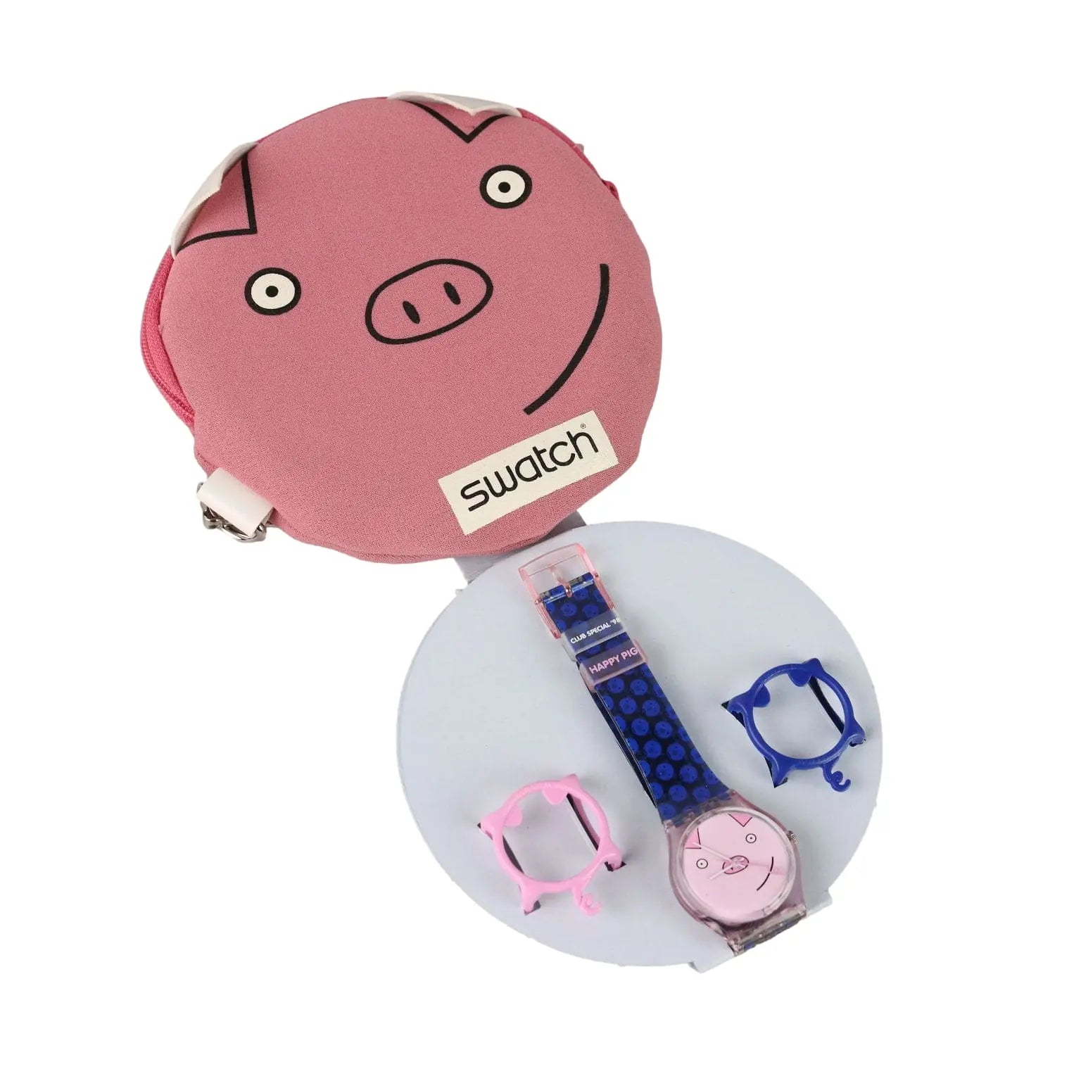 Swatch Happy Pig GZ 155 Vintage with Case Plastic Switzerland 1997 - Switzerland, 1997 | Modernism | 