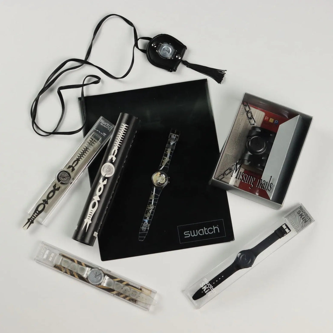 Swatch Watches Noir Themed Various Models Switzerland 1990s - Switzerland, 1990-2000 | Modernism | 