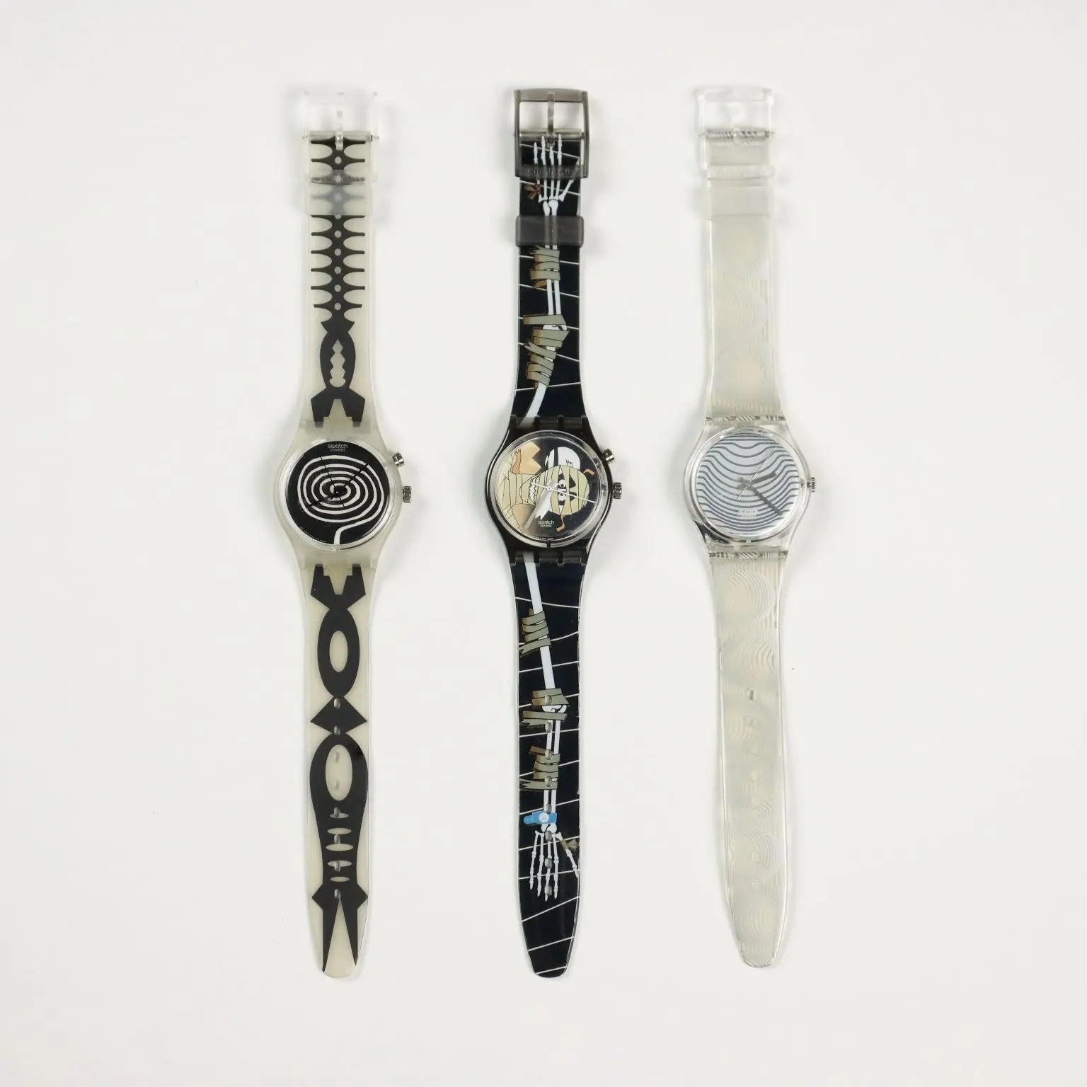Swatch Watches Noir Themed Various Models Switzerland 1990s - Switzerland, 1990-2000 | Modernism | 
