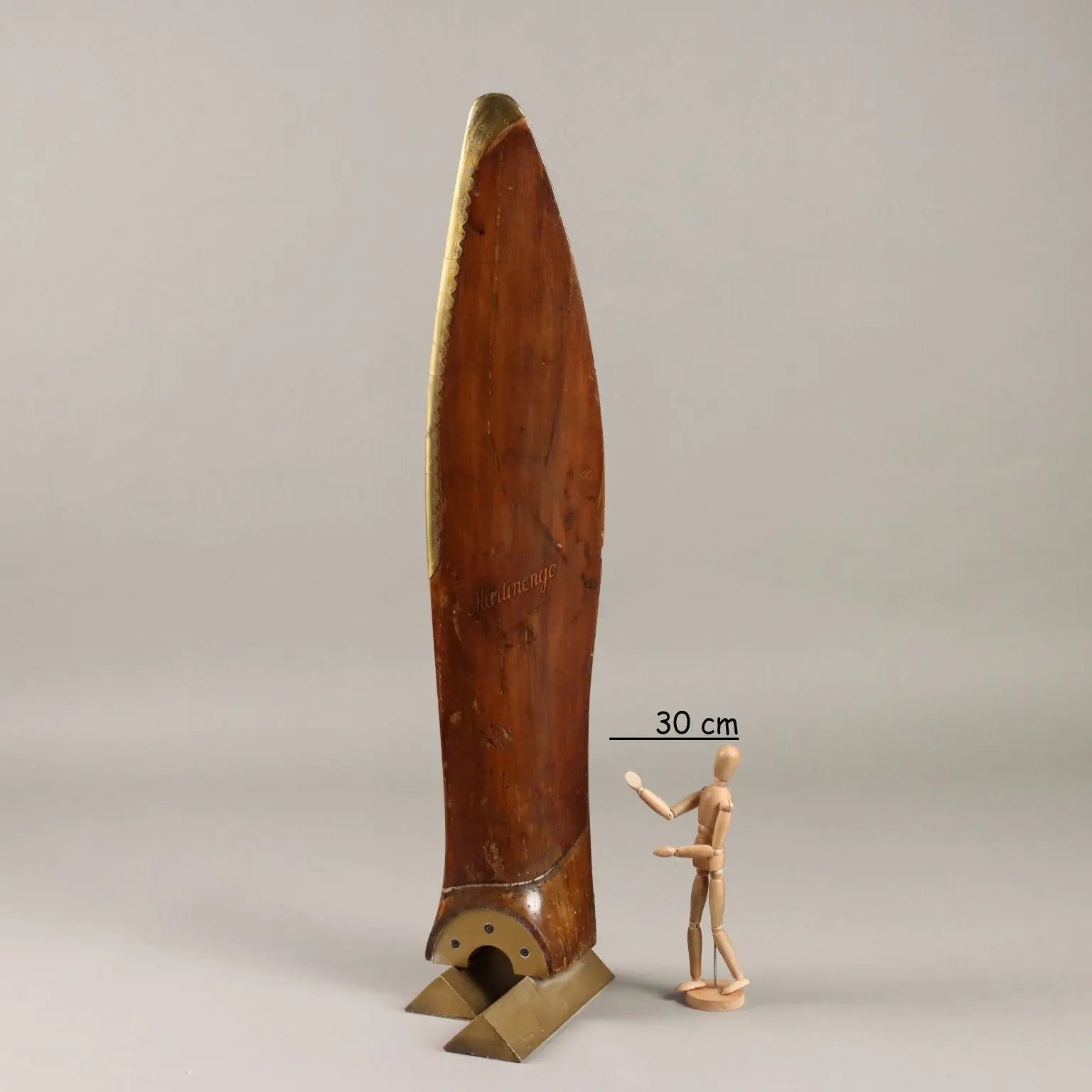 Antique Airplane Propeller Blade Wood Brass Serial No. XX Century - Europe, Early XX Century | Modernism | 