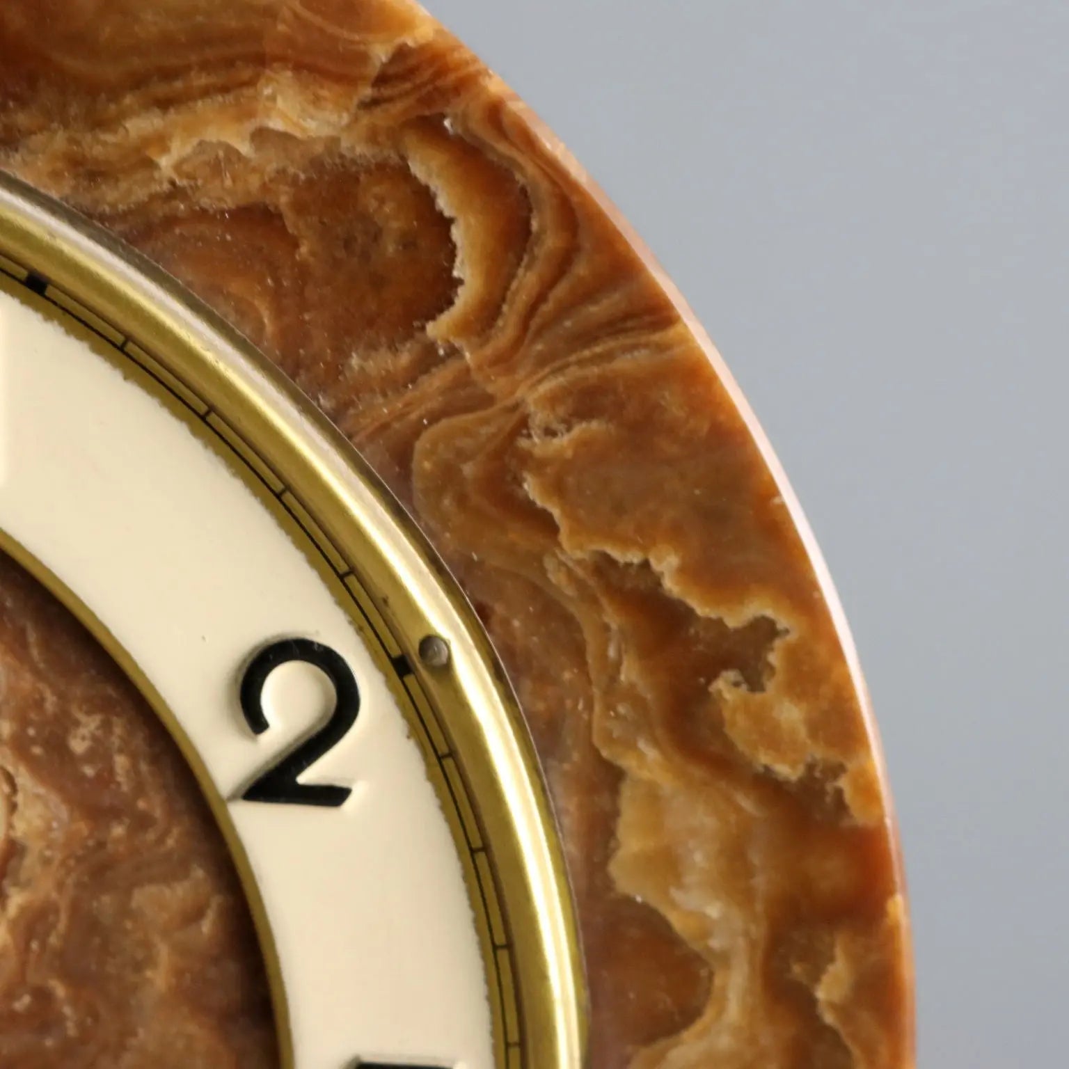 Antique Table Clock Art Deco Marble Onyx Italy 1930s-1940s - Italy, 1930s-1940s | Modernism | 